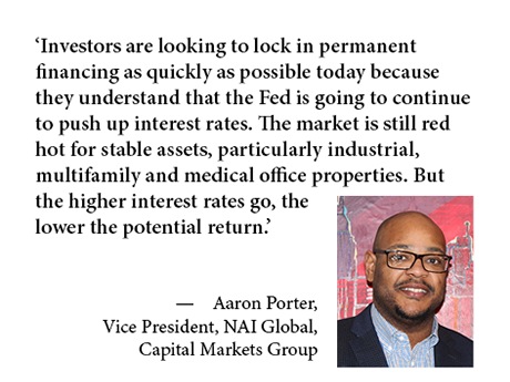 Aaron Porter, NAI Global, Interest Rate Capital Markets group quote