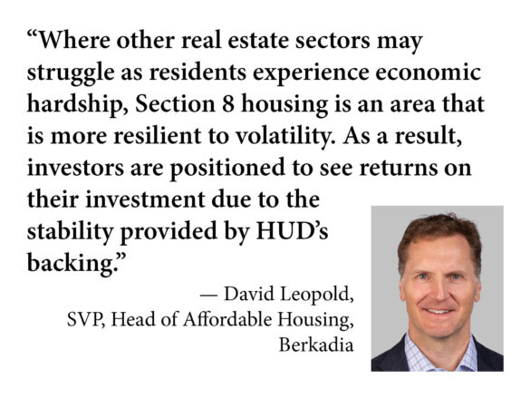 David Leopold Berkadia Section 8 housing quote from article